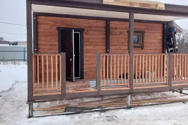 Каркасная баня 5000*2300 с террасой